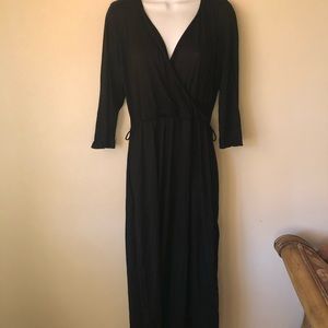 BLACK WRAP DRESS